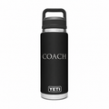 YETI Bottle Black 26 oz — sample personalized laser engraving