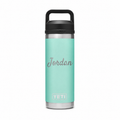 YETI Bottle Seafoam 18 oz — sample personalized laser engraving