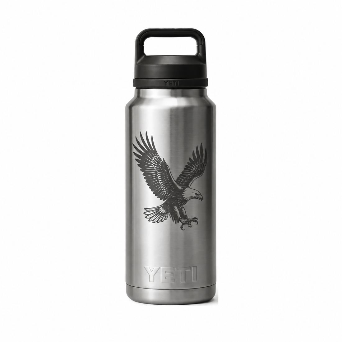 YETI Bottle Stainless Steel 36 oz — sample laser engraving