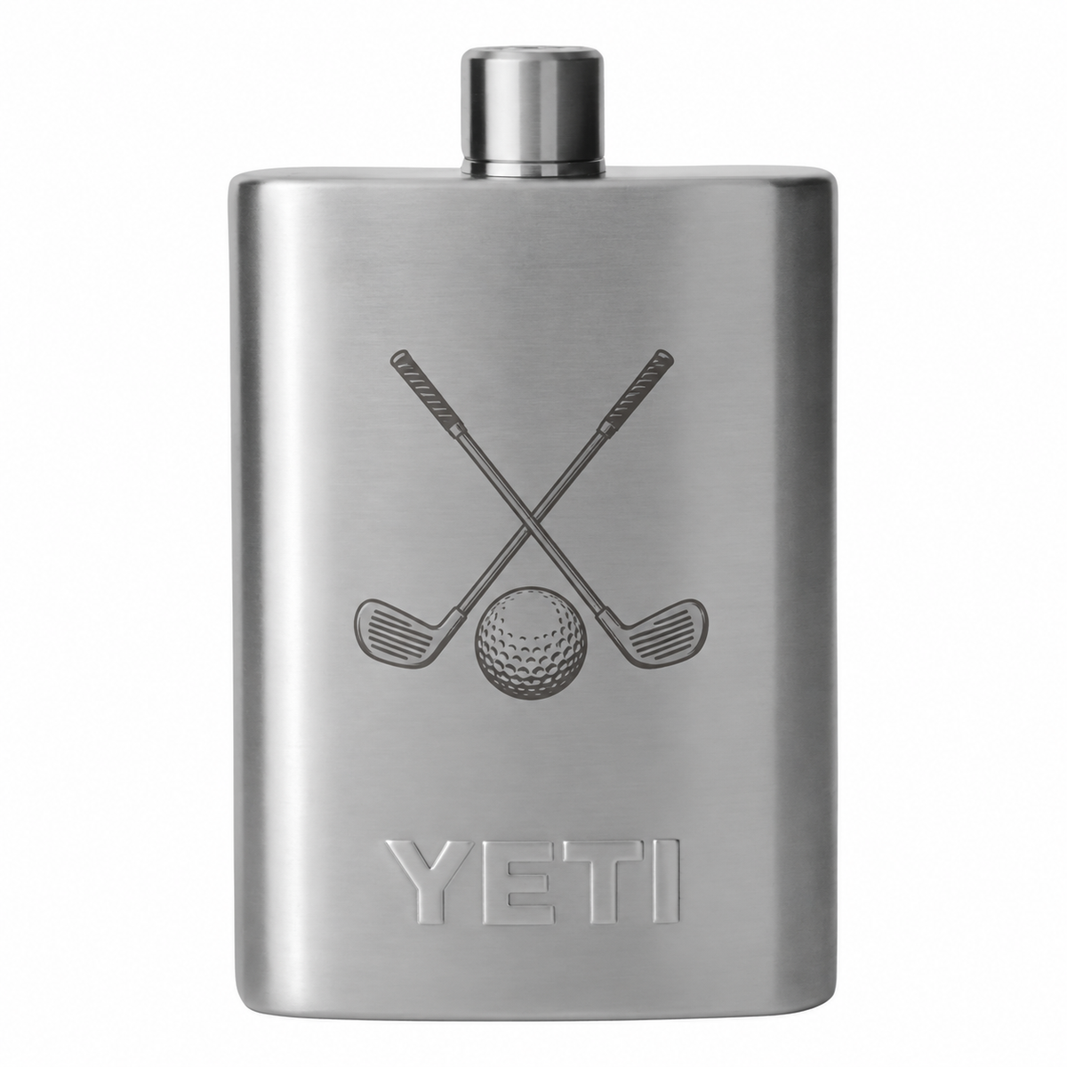 YETI Flask Stainless Steel — sample laser engraving