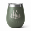 YETI Wine Camp Green — sample laser engraving